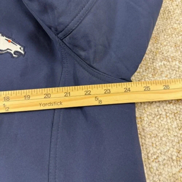 NFL Denver Broncos Mens Large Jacket Full Zip Navy Blue and Embroidered Bronco - Picture 6 of 12